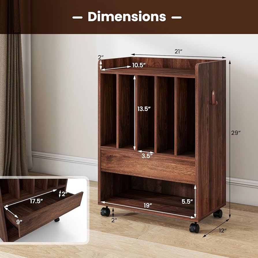 Amazon.com: Giantex Record Player Stand, Rolling Turntable